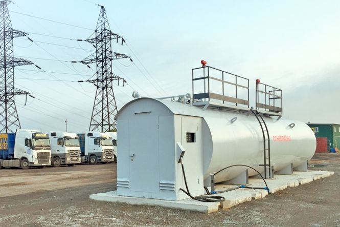 Мини АЗС 20 м3 контейнерная с закрытым техническим отсеком в антивандальном шкафу
