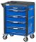 Тележка инструментальная, Nordberg T5P, 5 ящиков, с системой защиты от опрокидывания, синяя