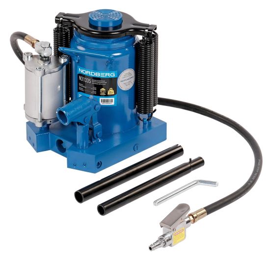 Домкрат бутылочный пневмогидравлический 35 т, 264-414 мм, грузовой, с ходом штока 150 мм Nordberg N31335