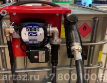 Видеообзор товара Мобильная заправка для ДТ 220в Artaz Adam pumps1000-0807jul  еврокуб с насосом и фильтром грубой очистки автоматическим пистолетом