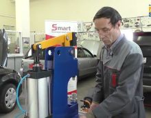 Обзор клепальный станок с пневмоприводом для колодок ODA B1187